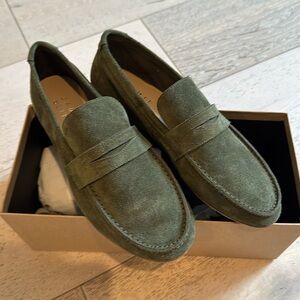 Jamie Haller Penny Loafer 37 Green Suede